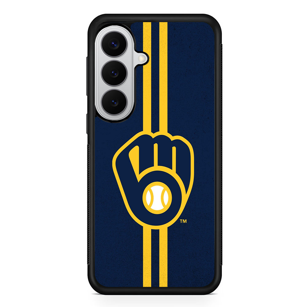 Milwaukee Brewers Logo Samsung Galaxy S26 Case | Protective Rubber Cover