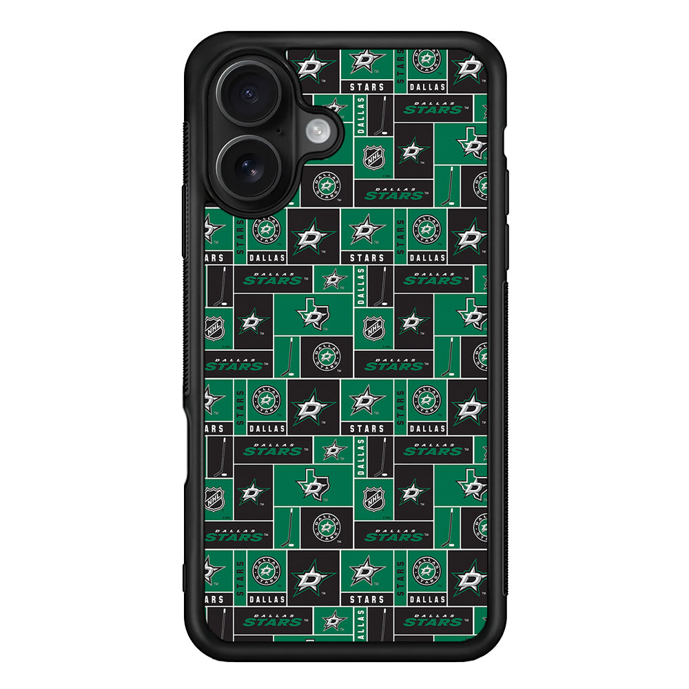 Dallas Stars Pattern iPhone 16 Case - Oxvistore