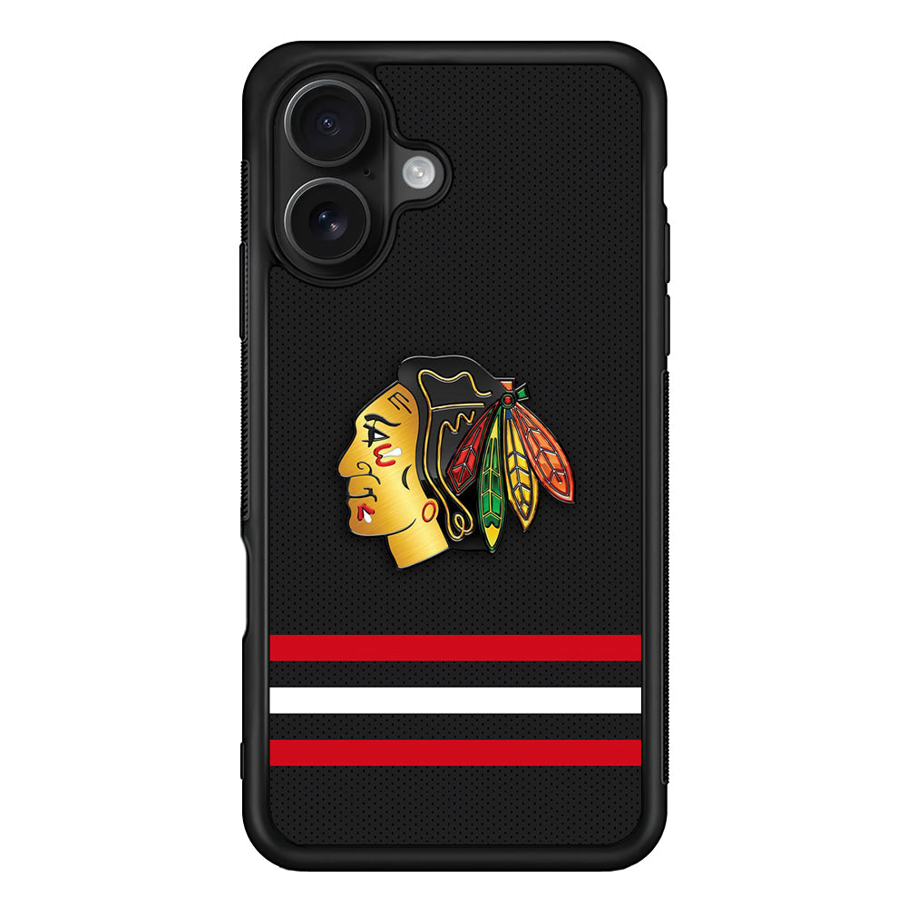Chicago Blackhawks Pattern iPhone 16 Case - Oxvistore