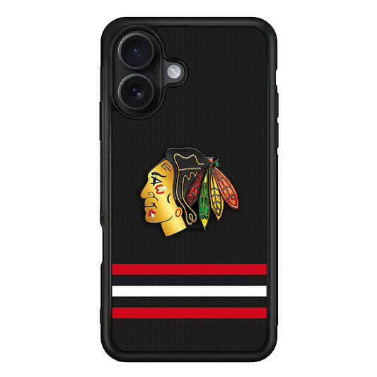 Chicago Blackhawks Pattern iPhone 16 Case - Oxvistore