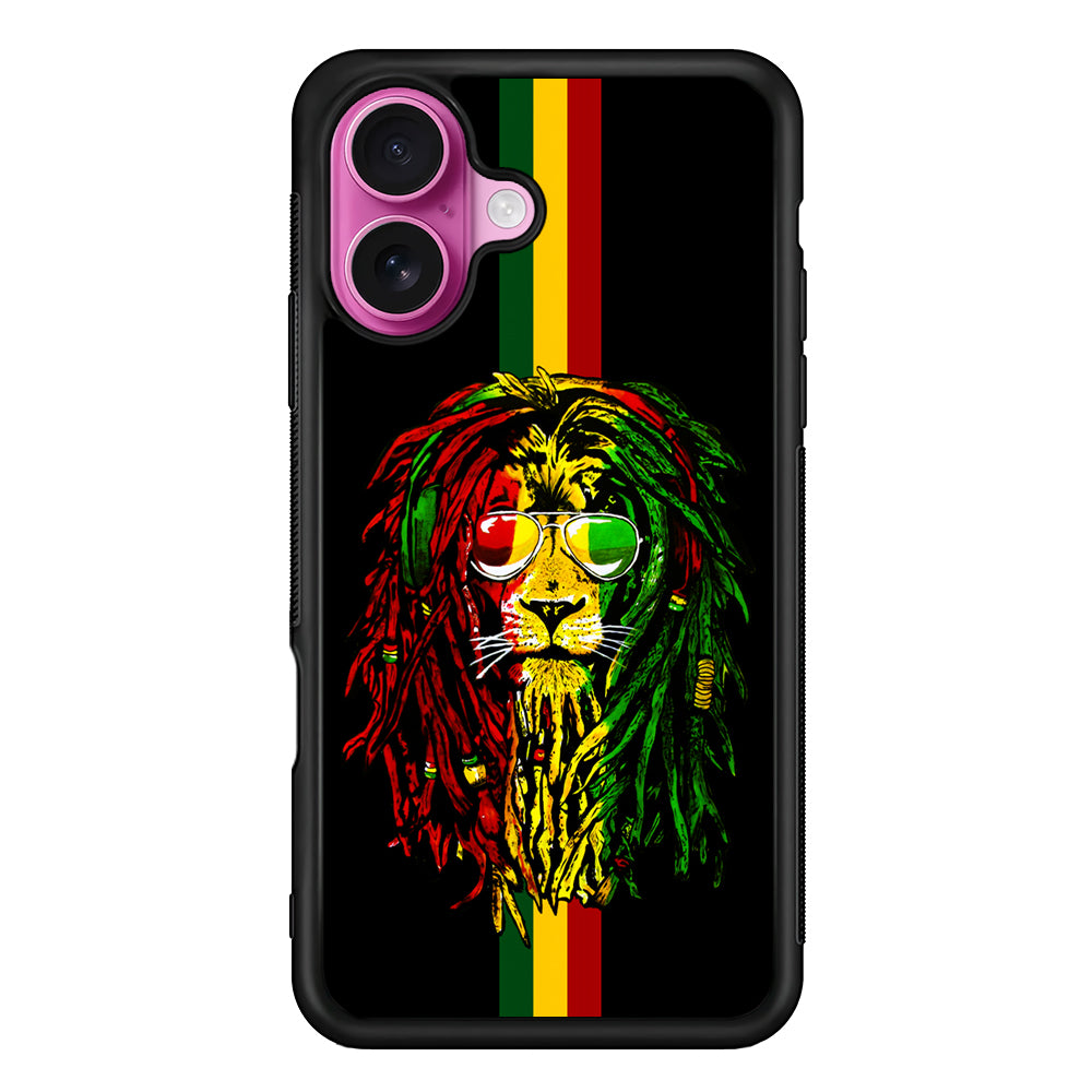 Reggae Lion Rasta iPhone 17 Case | Slim Protective Rubber Phone Cover