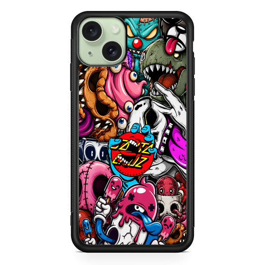 Santa Cruz Skateboard Nightmare iPhone 14 Plus Case | Slim Rubber Case for iPhone 14 Plus