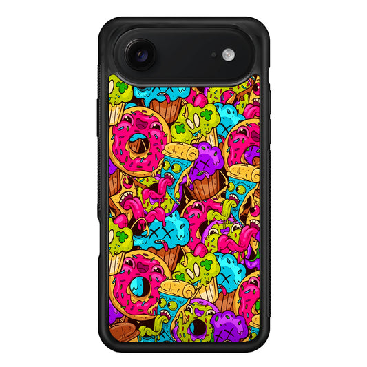 Cartoon Food Monster Doodle iPhone 17 Air Case | Protective Case for iPhone 17 Air