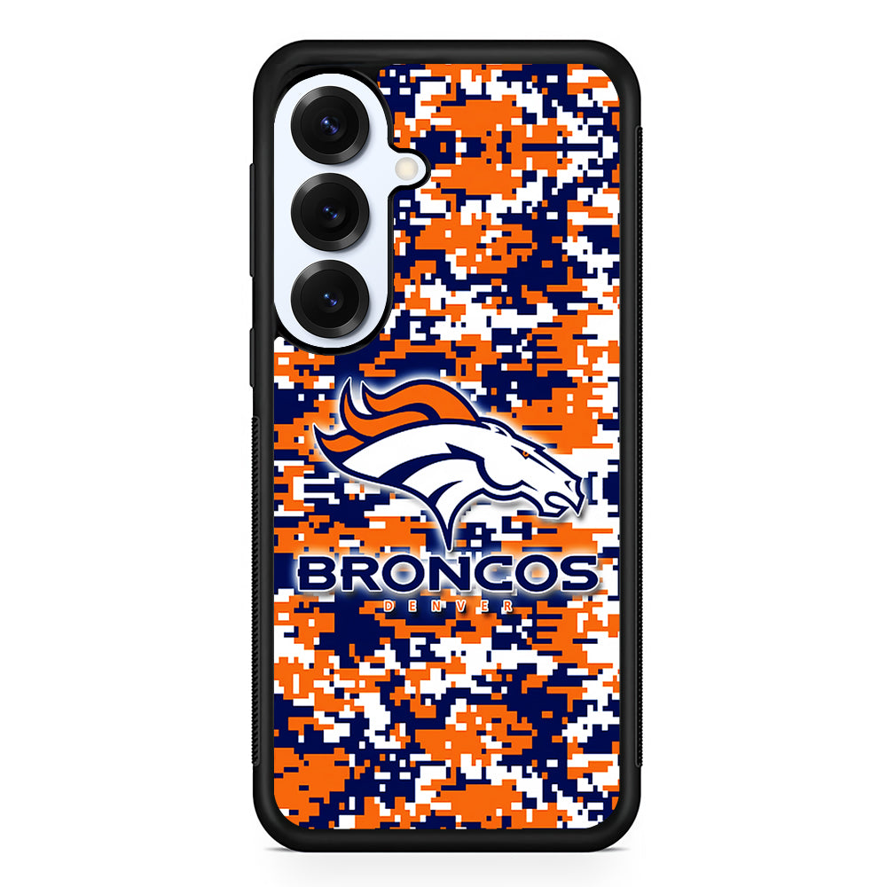 Denver Broncos Pixels Samsung Galaxy S25 Plus Case | Slim Rubber Cover for Samsung Galaxy S25 Plus