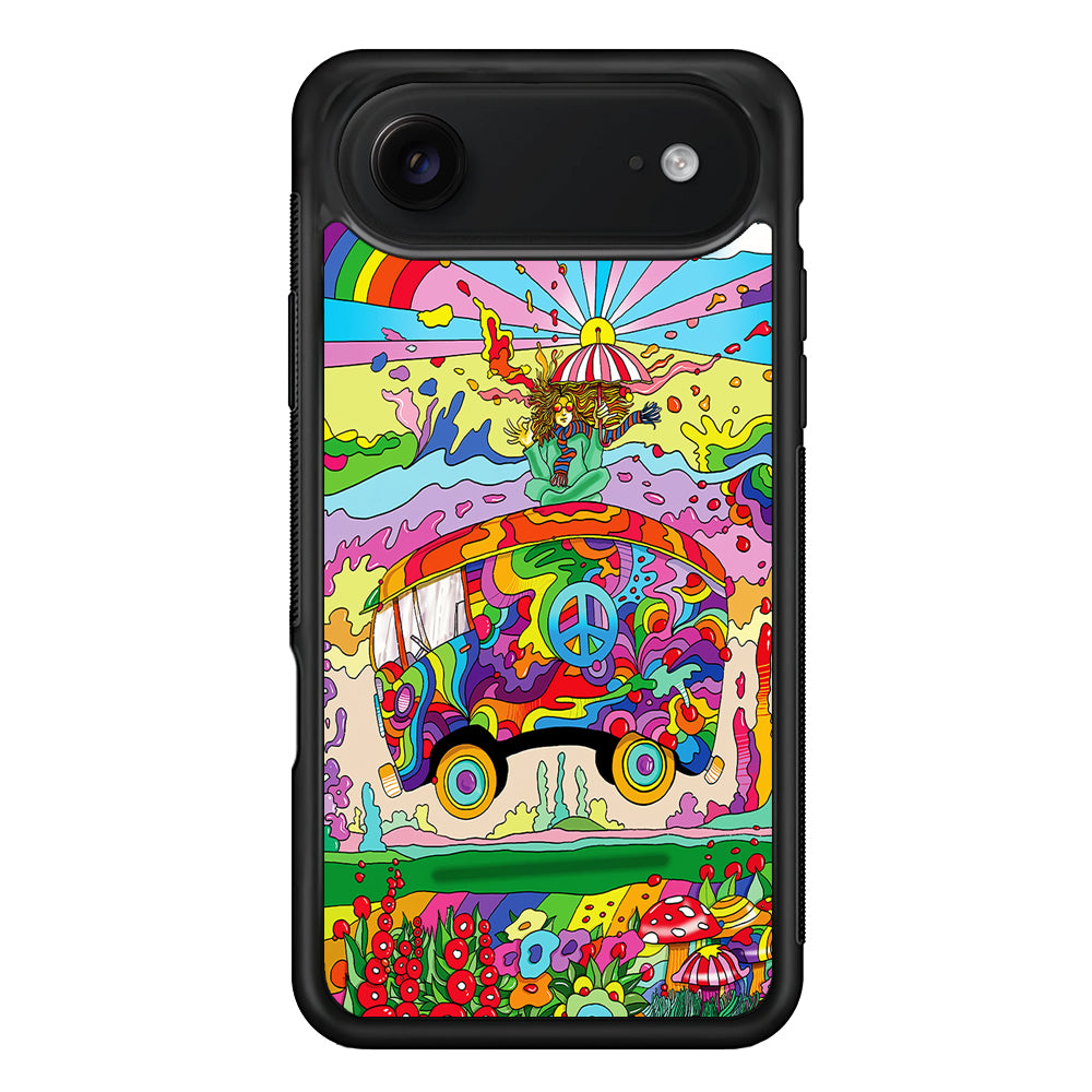 Hippie Trippy Van Rainbow iPhone 17 Air Case | Protective Case for iPhone 17 Air