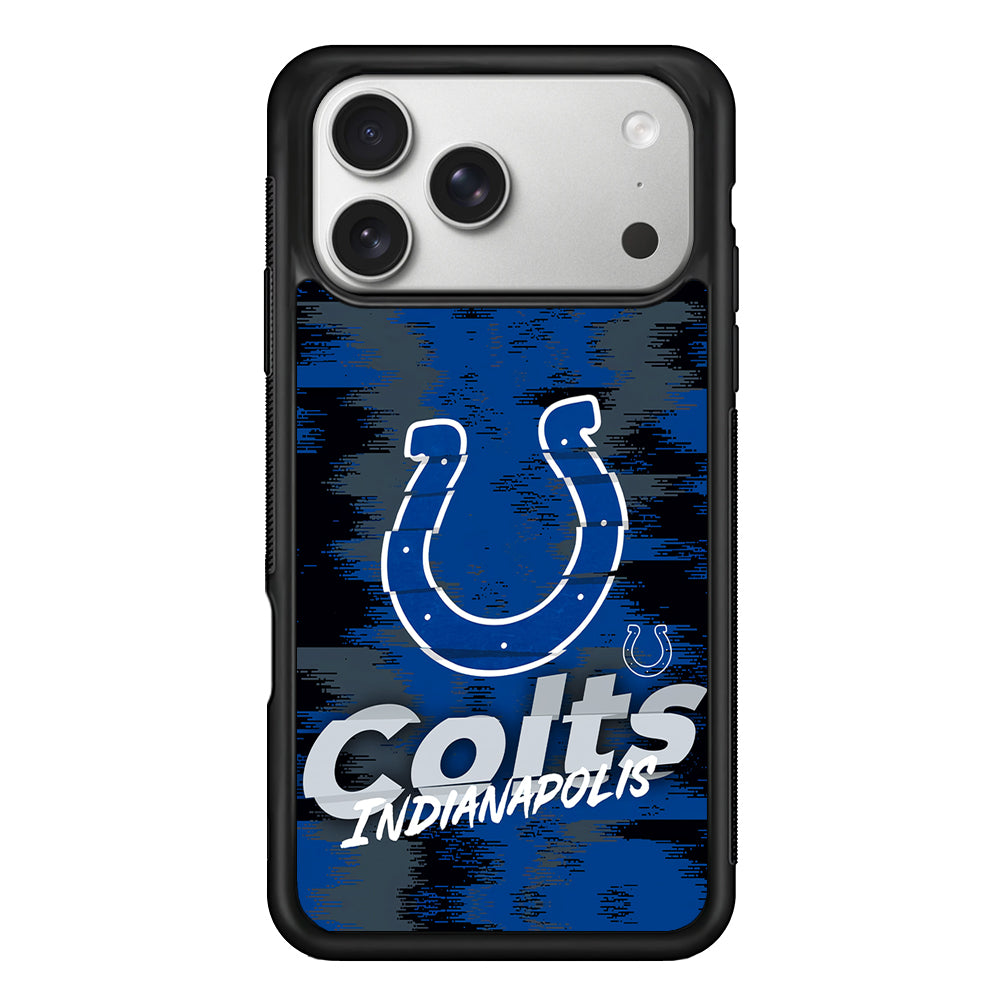 Indianapolis Colts Abstract Color iPhone 17 Pro Case | Slim Rubber Case for iPhone 17 Pro
