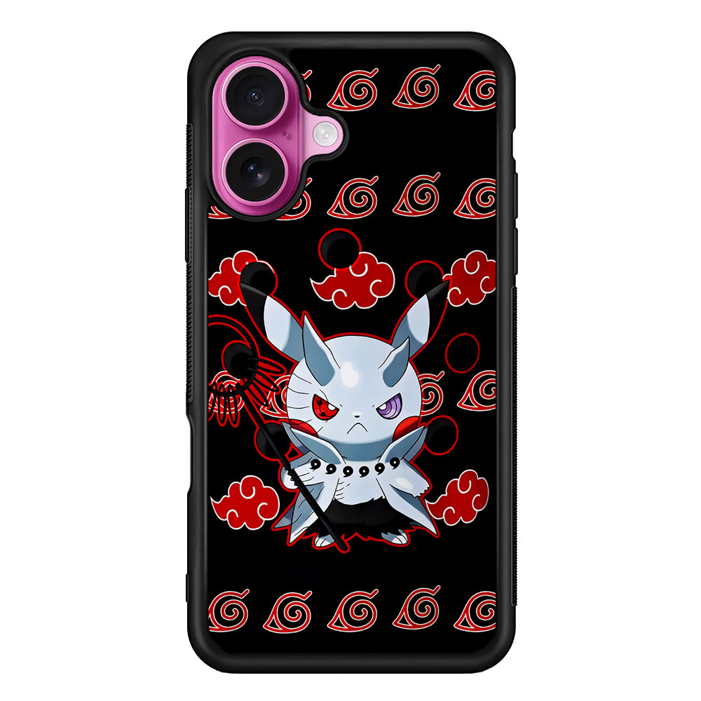 Akatsuki Pikachu Pokemon iPhone 17 Case | Slim Protective Rubber Phone Cover