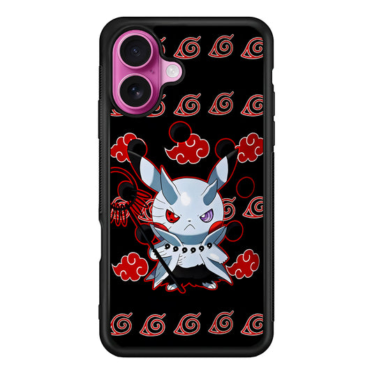 Akatsuki Pikachu Pokemon iPhone 17 Case | Slim Protective Rubber Phone Cover