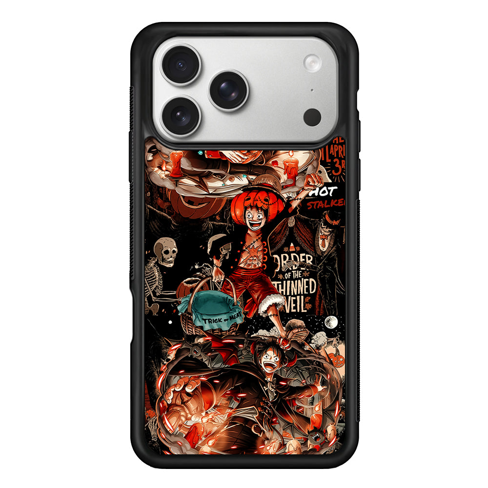 One Piece Luffy Halloween iPhone 17 Pro Case | Slim Rubber Case for iPhone 17 Pro