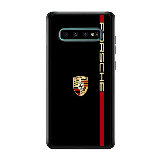 Porsche Car Logo Luxury Samsung Galaxy S10 Plus Case | Slim Rubber Case for Samsung Galaxy S10 Plus