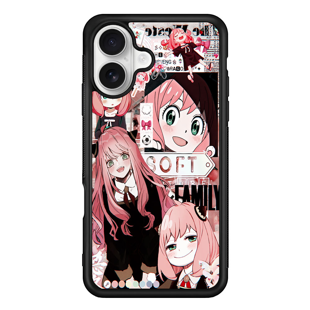 Anya Forger Aesthetic iPhone 16 Plus Case | Durable Protective Rubber Cover