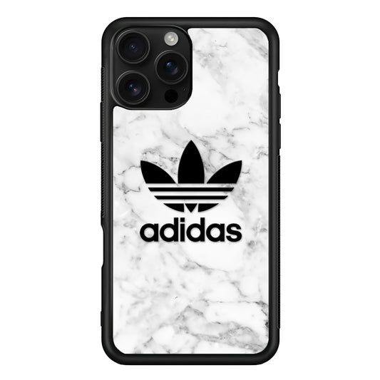Adidas Marble Backdrop iPhone 16 Pro Case - Stylish Protective Cover for iPhone 16 Pro