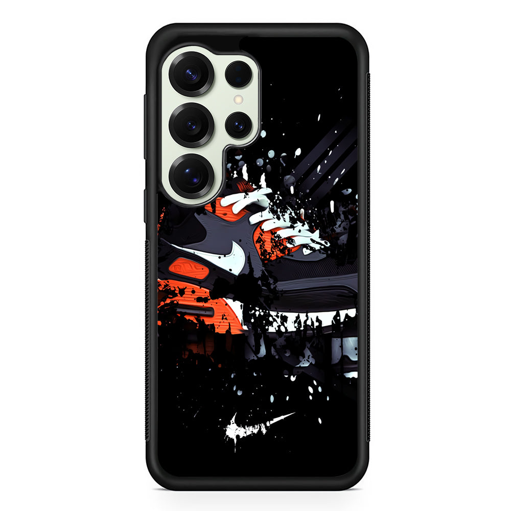 Nike Black Ink Splash Samsung Galaxy S25 Ultra Case | Durable Rubber Case for Samsung Galaxy S25 Ultra