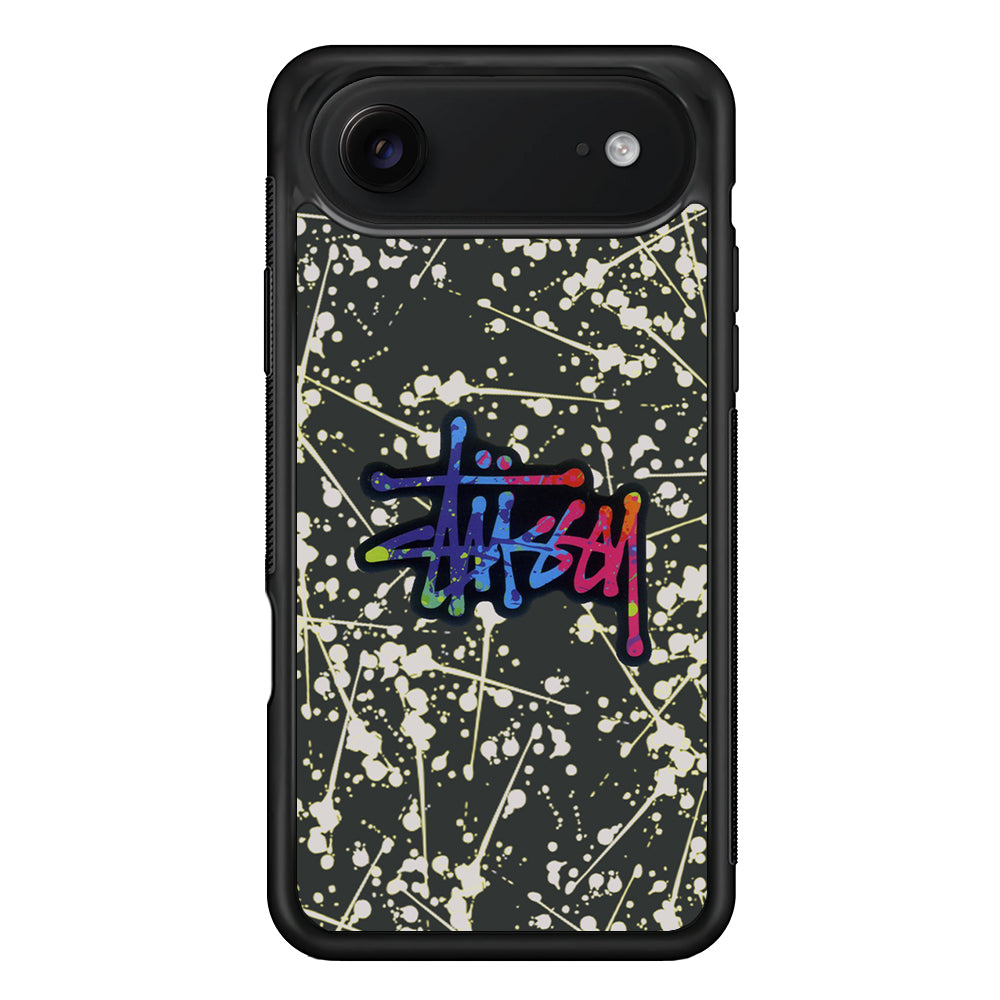 Stussy Splash Grey iPhone 17 Air Case | Slim Rubber Case for iPhone 17 Air