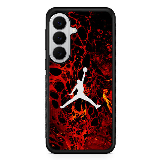 Air Jordan Logo Red Liquid Samsung Galaxy S26 Case | Slim Samsung Galaxy S26 Rubber Case