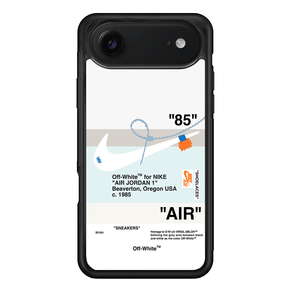Off White x Nike Air Jordan Natural iPhone 17 Air Case | Slim Rubber Case for iPhone 17 Air