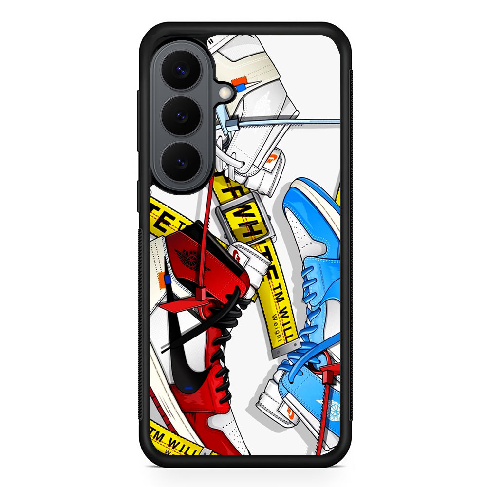 Nike Air x Off White Shoes Colase Samsung Galaxy S26 Plus Case | Slim Rubber Case for Samsung Galaxy S26 Plus