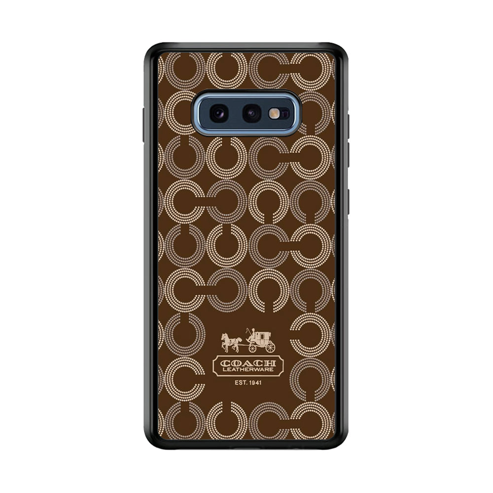 Coach Pattern Brown Samsung Galaxy S10E Case | Slim Rubber Case for Samsung Galaxy S10E