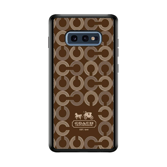 Coach Pattern Brown Samsung Galaxy S10E Case | Slim Rubber Case for Samsung Galaxy S10E