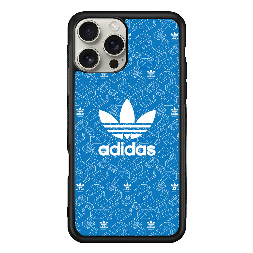 Adidas Skatepark Silhouette Patern iPhone 16 Pro Max Case | Durable Everyday Protective Cover
