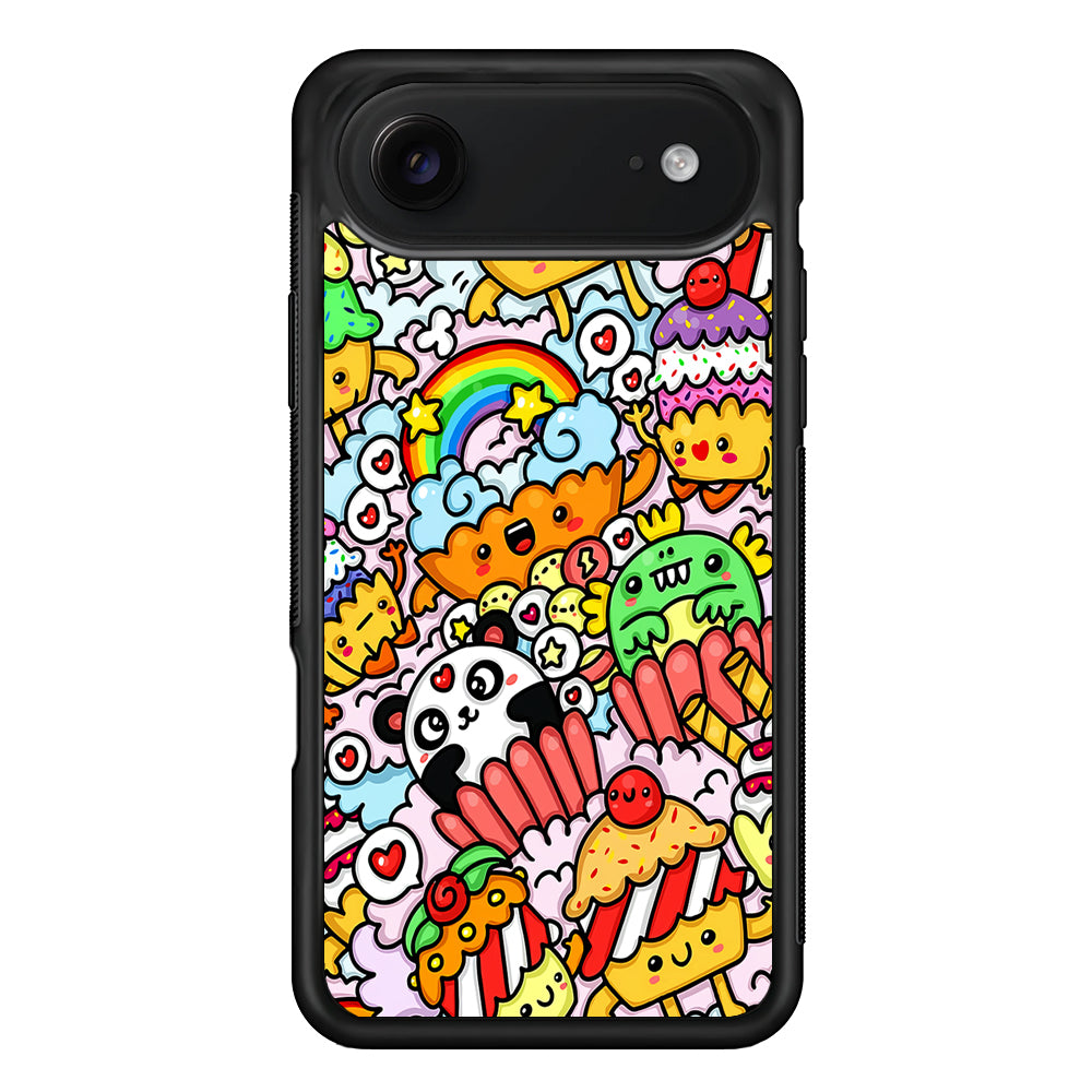 Kawaii Cupcake Graffiti Doodles iPhone 17 Air Case | Protective Case for iPhone 17 Air