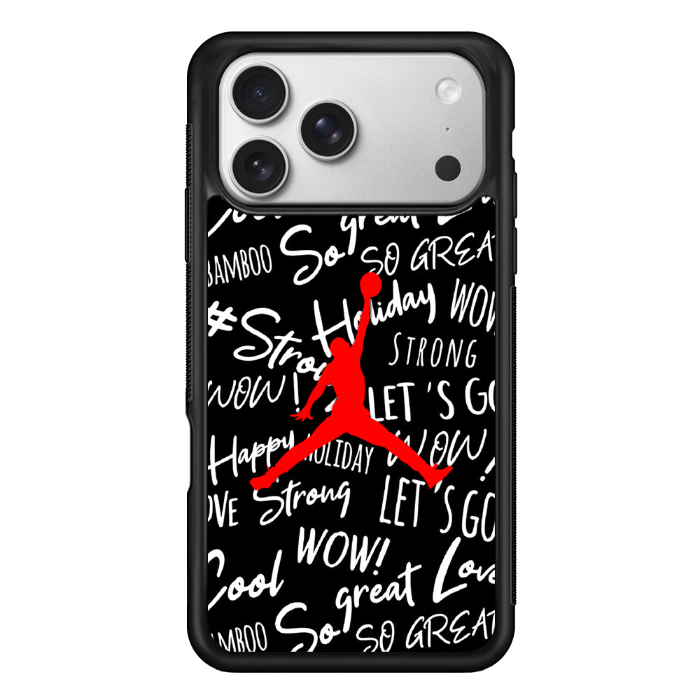 Air Jordan Logo Handwriting iPhone 17 Pro Case | Slim Protective Case for iPhone 17 Pro