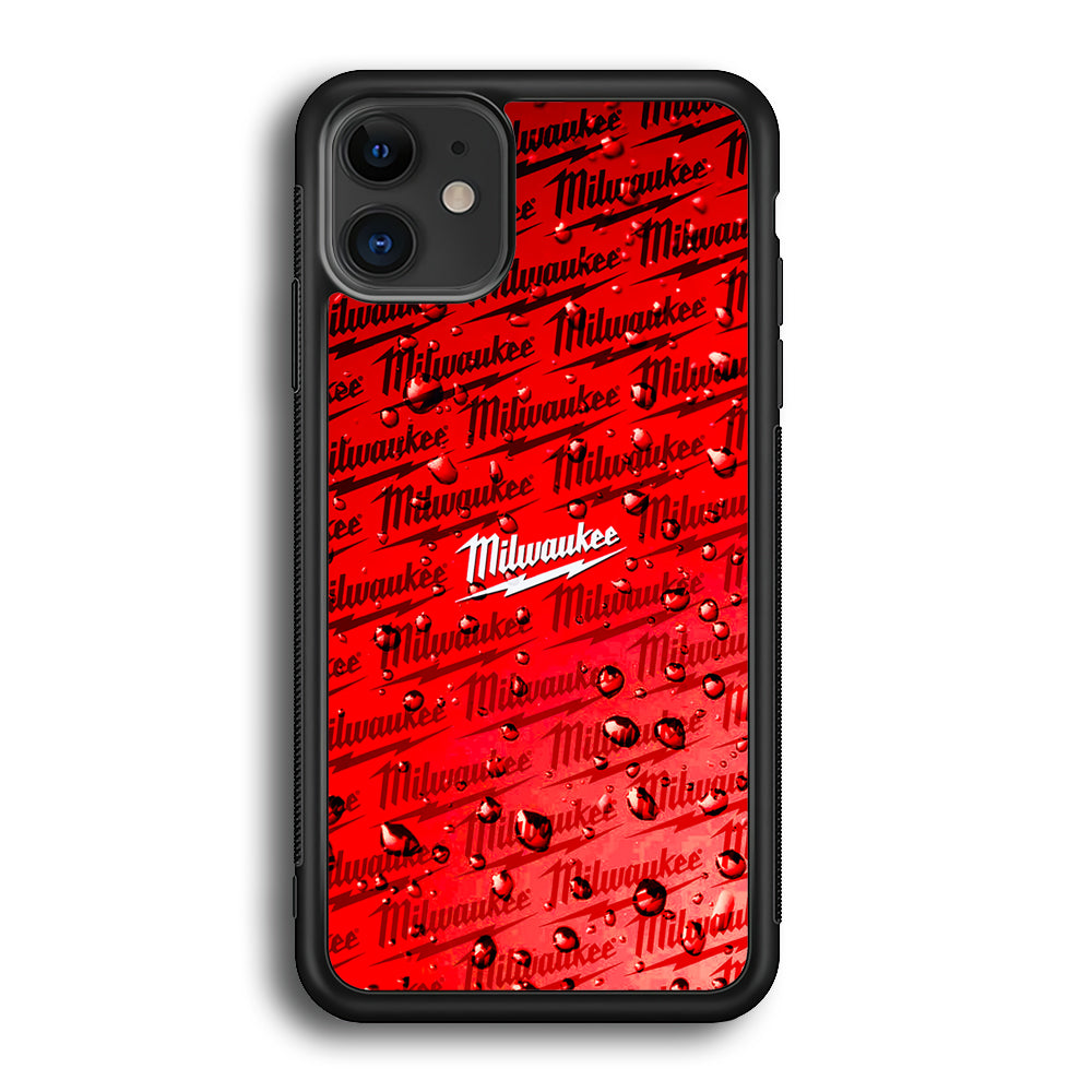 Milwaukee Tool Water Droplet iPhone 12 Case | Slim Rubber Case for iPhone 12