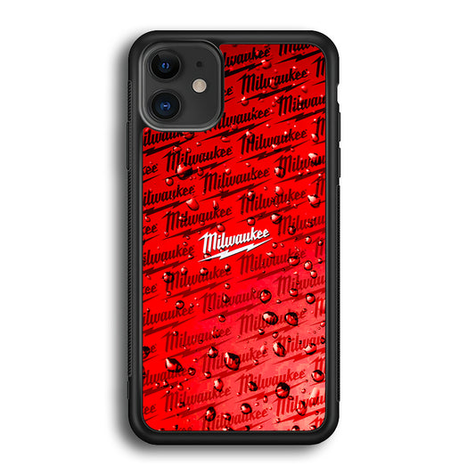 Milwaukee Tool Water Droplet iPhone 12 Case | Slim Rubber Case for iPhone 12