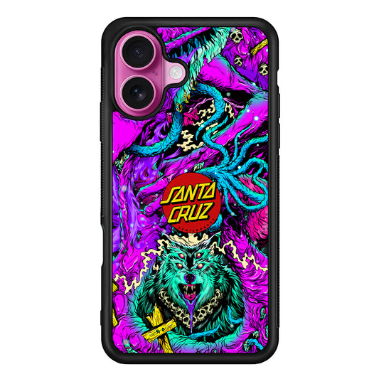 Santa Cruz Skateboard Wolf iPhone 17 Case | Slim Rubber Case for iPhone 17