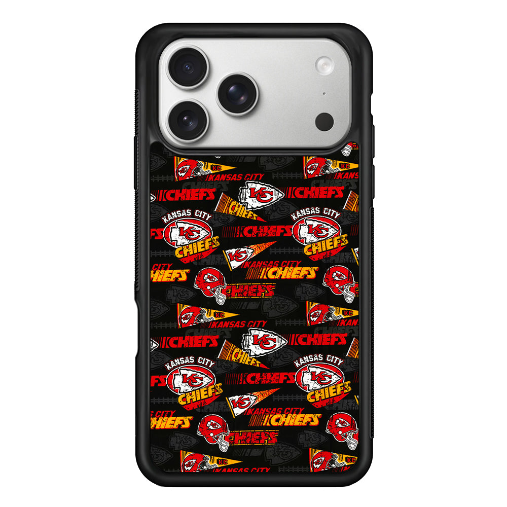 Kansas City Chiefs Patterns iPhone 17 Pro Case | Slim Rubber Case for iPhone 17 Pro