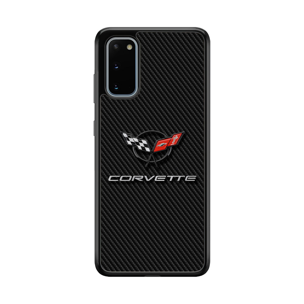Chevrolet Corvette Logo Carbon Samsung Galaxy S20 Case | Slim Rubber Case for Samsung Galaxy S20