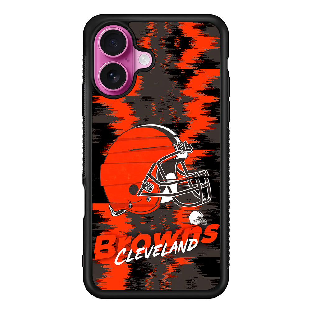 Cleveland Browns Abstract Color iPhone 17 Case | Slim Protective Rubber Phone Cover
