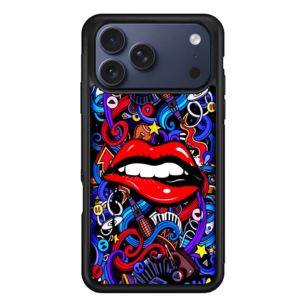 Lips Love Music Graffiti iPhone 17 Pro Max Case | Slim Protective Cover for iPhone 17 Pro Max