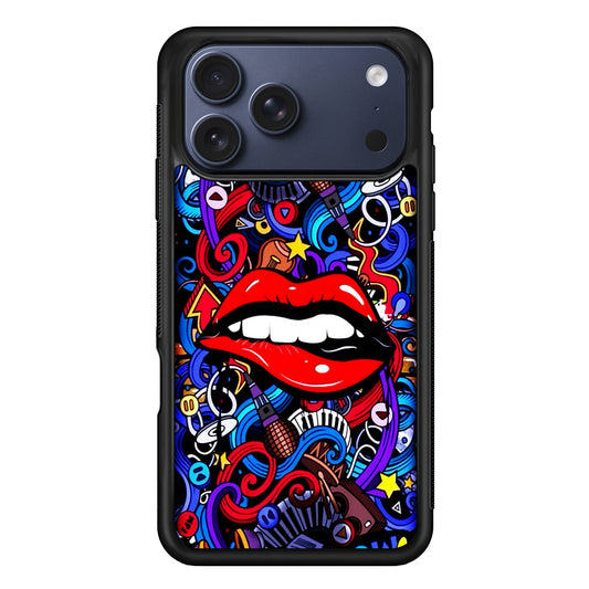 Lips Love Music Graffiti iPhone 17 Pro Max Case | Slim Protective Cover for iPhone 17 Pro Max