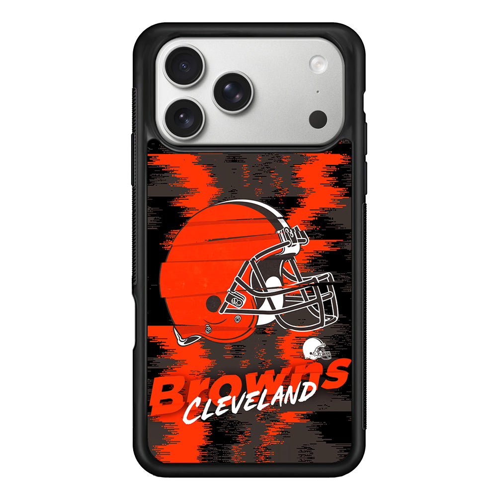 Cleveland Browns Abstract Color iPhone 17 Pro Case | Slim Rubber Case for iPhone 17 Pro