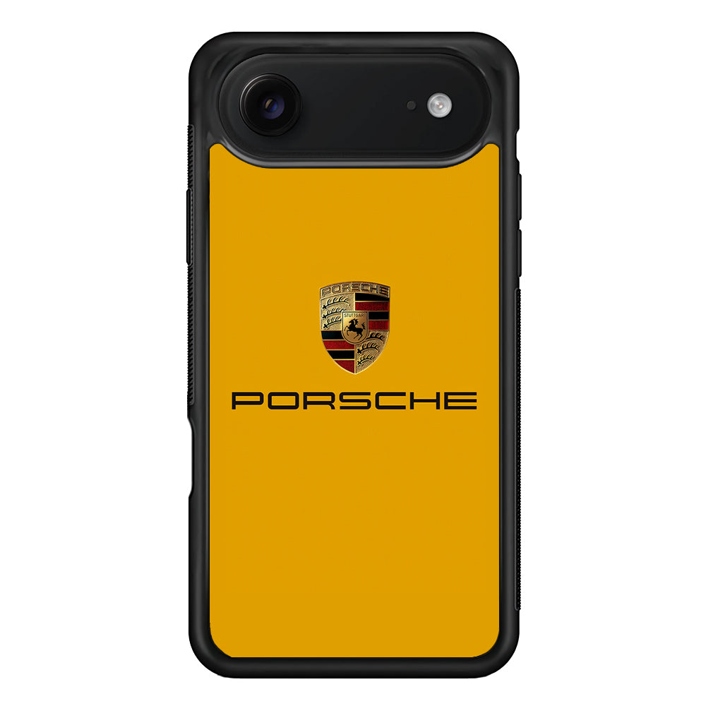 Porsche Car Logo Yellow iPhone 17 Air Case | Slim Rubber Case for iPhone 17 Air