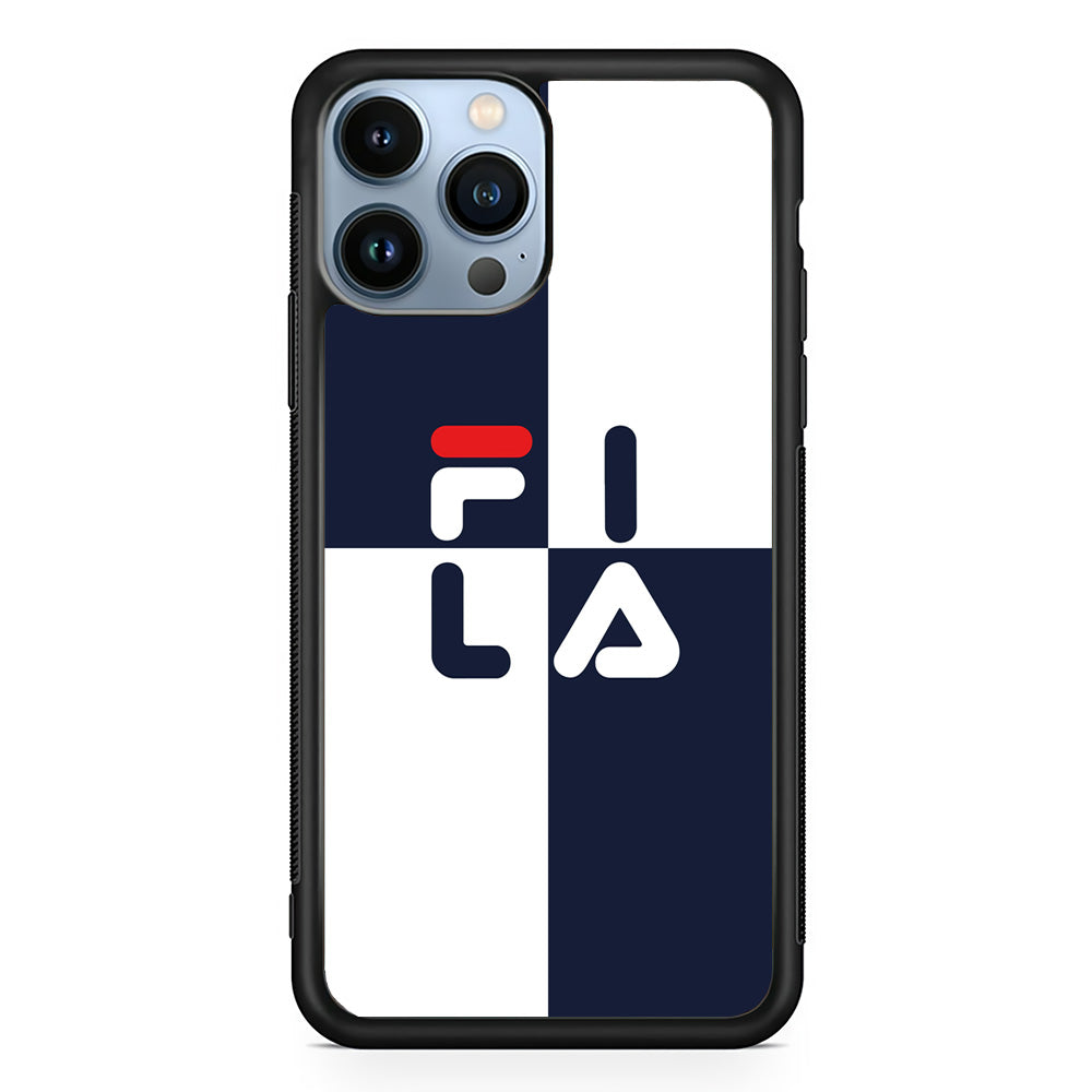 Fila Box Word iPhone 15 Pro Max Case | Slim Rubber Case for iPhone 15 Pro Max