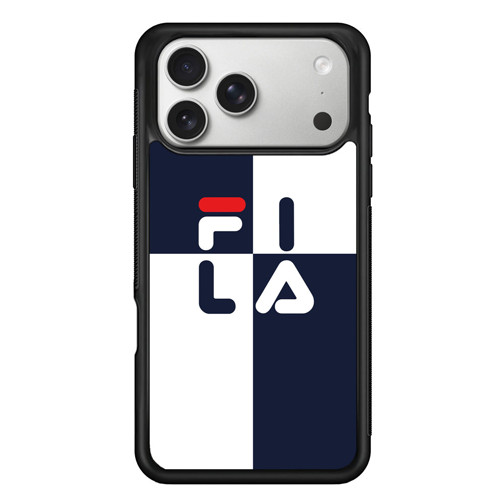 Fila Box Word iPhone 17 Pro Case | Slim Rubber Case for iPhone 17 Pro