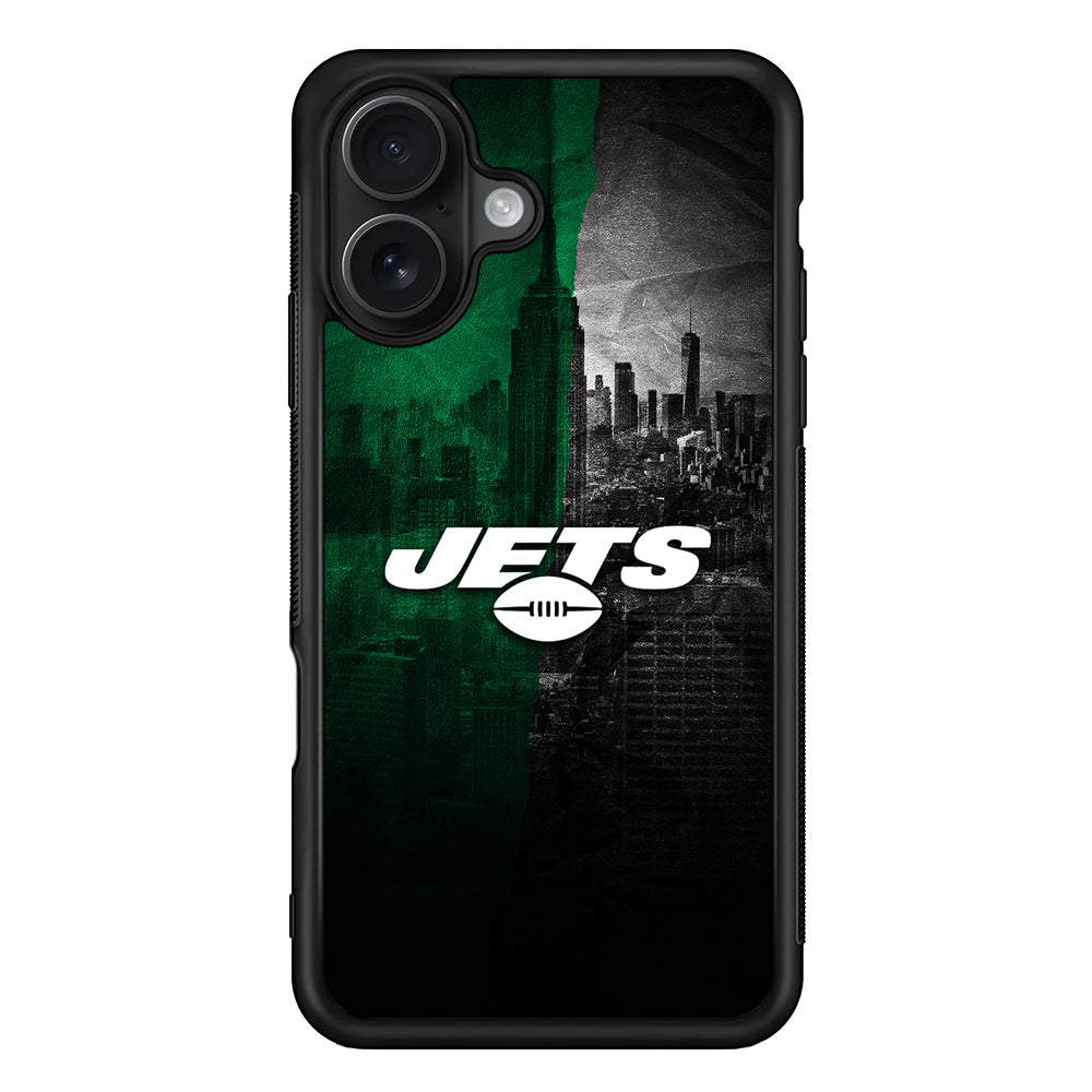 New York Jets City Background iPhone 16 Case - Oxvistore