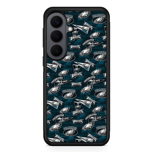 Philadelphia Eagles Patterns Samsung Galaxy S26 Plus Case | Slim Rubber Case for Samsung Galaxy S26 Plus