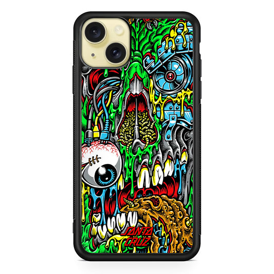 Santa Cruz Cyber Zombie iPhone 15 Plus Case | Slim Rubber Case for iPhone 15 Plus