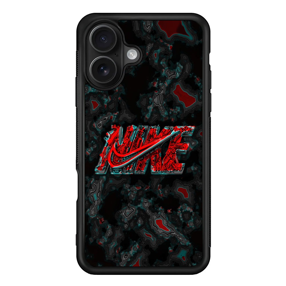 Nike Logo Marble Abstract iPhone 16 Case - Oxvistore