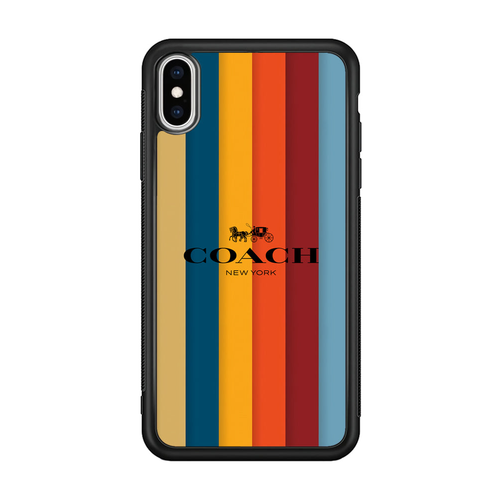 Coach Vertical Colorfull iPhone Xs Max Case | Slim Rubber Case for iPhone Xs Max