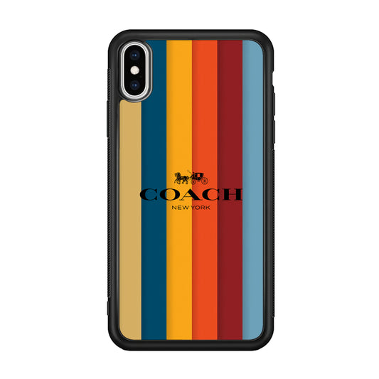 Coach Vertical Colorfull iPhone Xs Max Case | Slim Rubber Case for iPhone Xs Max