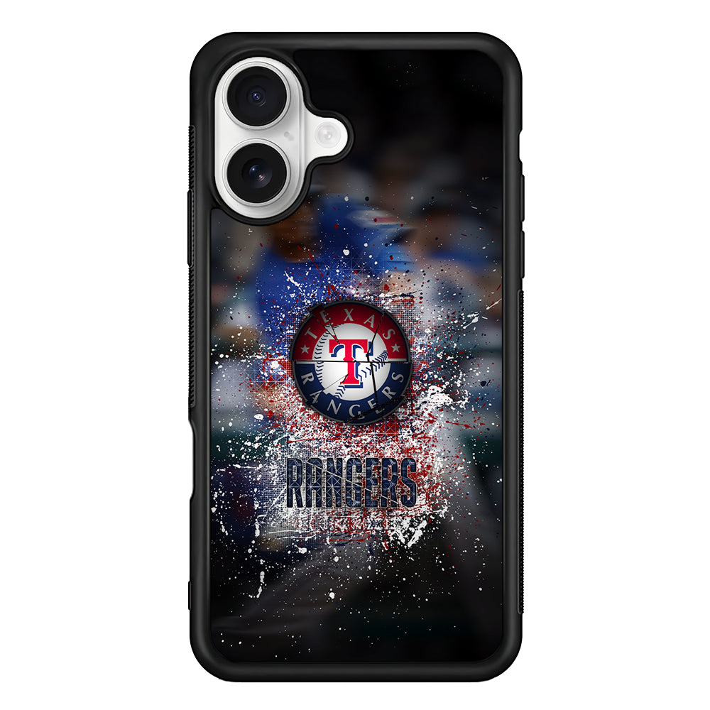Texas Rangers Logo iPhone 16 Plus Case | Durable Protective Rubber Cover