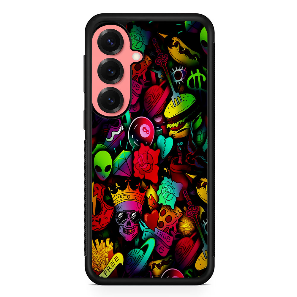 King Life Doodle Artistic Samsung Galaxy S25 Case | Protective Case for Samsung Galaxy S25