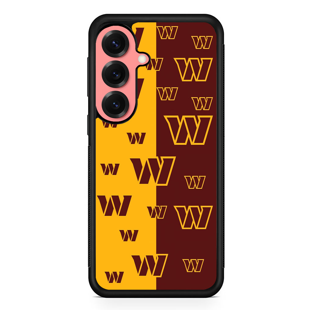 Washington Commanders Logo Pattern Samsung Galaxy S25 Case | Protective Case for Samsung Galaxy S25