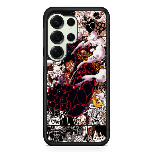 One Piece Luffy Gear 4 Comic Samsung Galaxy S25 Ultra Case | Durable Rubber Case for Samsung Galaxy S25 Ultra