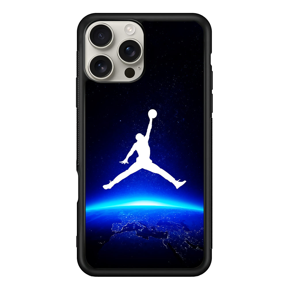 Air Jordan Logo Above Earth iPhone 16 Pro Max Case | Durable Everyday Protective Cover