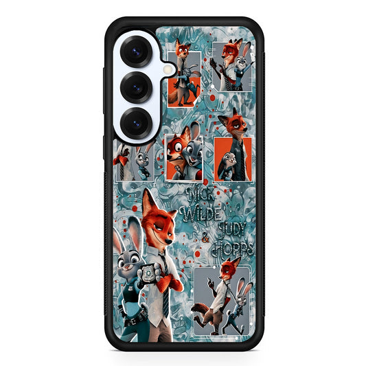 Zootopia Judy and Nick Aesthetic Samsung Galaxy S25 Plus Case | Slim Rubber Cover for Samsung Galaxy S25 Plus